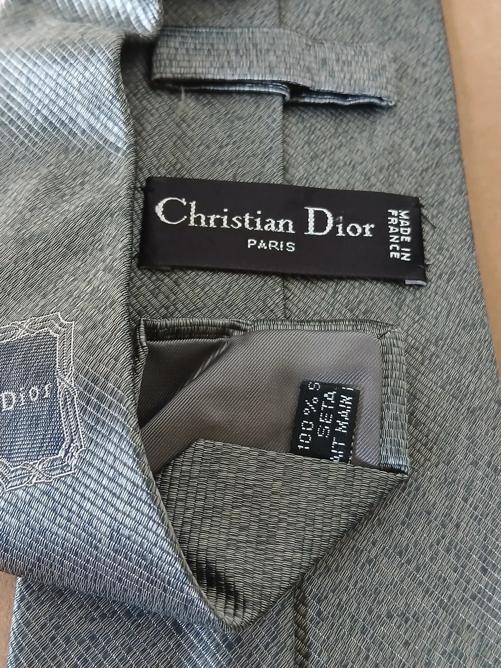 Dior Men's Metallic Silcer Tie - Christian Dior Paris